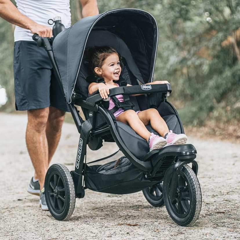 Chicco Activ3 Jogging Stroller Travel System, Includes Chicco KeyFit 30 Infant Car Seat with Base, Lightweight Aluminum Frame, Stroller and Car Seat Combo, Baby Travel Gear | Solar/Grey