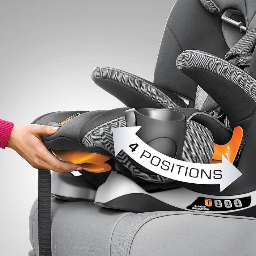Chicco MyFit® Harness + Booster Car Seat, Forward-Facing 5-Point Harness Car Seat and High Back Booster Seat, for Children 25-100 lbs. | Fathom/Grey/Blue