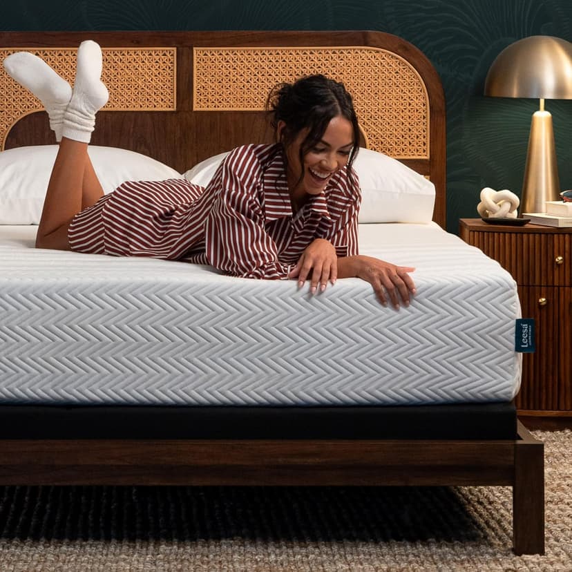 Leesa Legend Hybrid 12" Mattress, King Size Luxury Dual Hybrid/CertiPUR-US Certified/with Organic Cotton Mattress Cover / 100-Night Trial,White