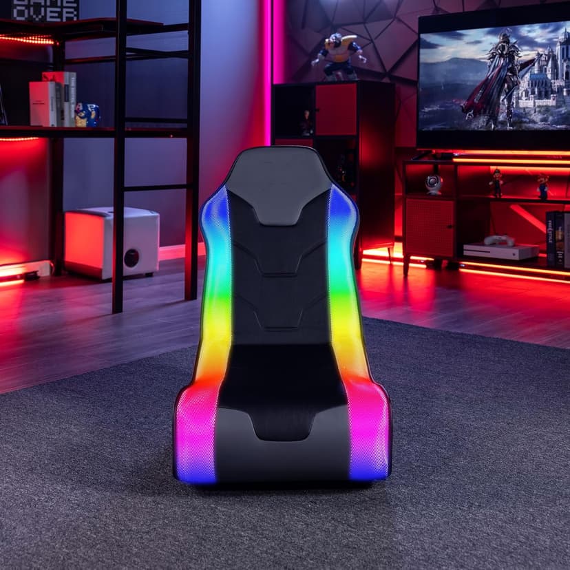 X Rocker Cosmos RGB Floor Rocker - LED Gaming Chair for Comfortable & Immersive Gaming - Chair with Gaming System Compatibility & Easy Setup - Integrated Speakers & RGB Lighting