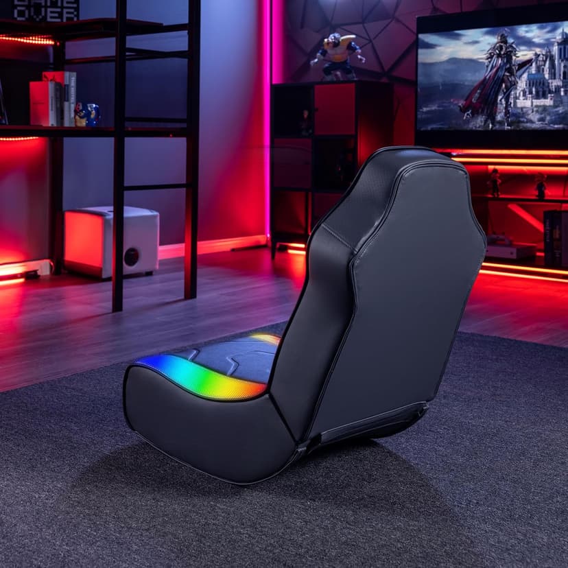 X Rocker Cosmos RGB Floor Rocker - LED Gaming Chair for Comfortable & Immersive Gaming - Chair with Gaming System Compatibility & Easy Setup - Integrated Speakers & RGB Lighting