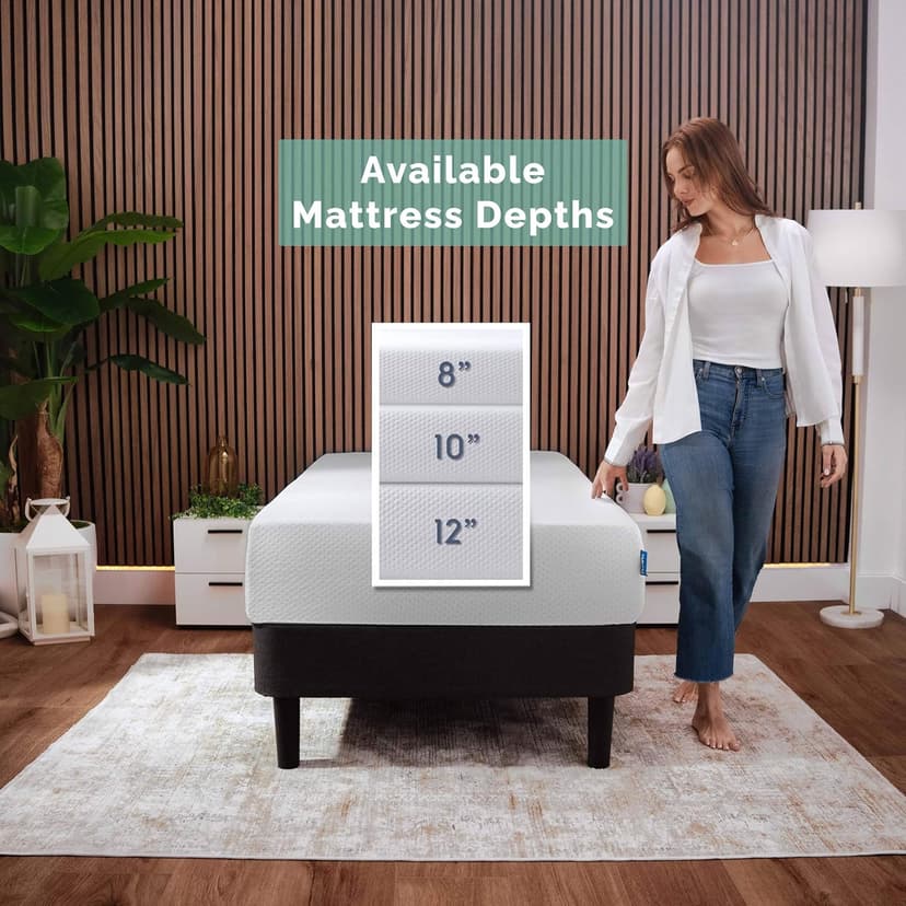 Nestl Green Tea Twin Mattress 8 Inch - Cooling Graphite Memory Foam Twin Mattress for Kids, Fiberglass Free Pressure Relief Supportive Bed in A Box, CertiPur-US Certified
