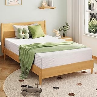 6 Inch Twin Mattress for Kids, Memory Foam Mattress with Cooling Green Tea Gel, Relieve Pressure with Medium Firm Support, CertiPUR-US Certified, 75''L x 38''W, White