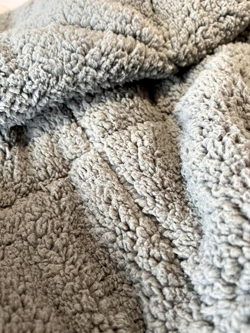 Sherpa Weighted Blanket for All Season,Both Sides Grey 15Lbs, 60 x 80 inches, Reversible Velvet Soft Plush Weighted Blanket for Adult Better Sleep