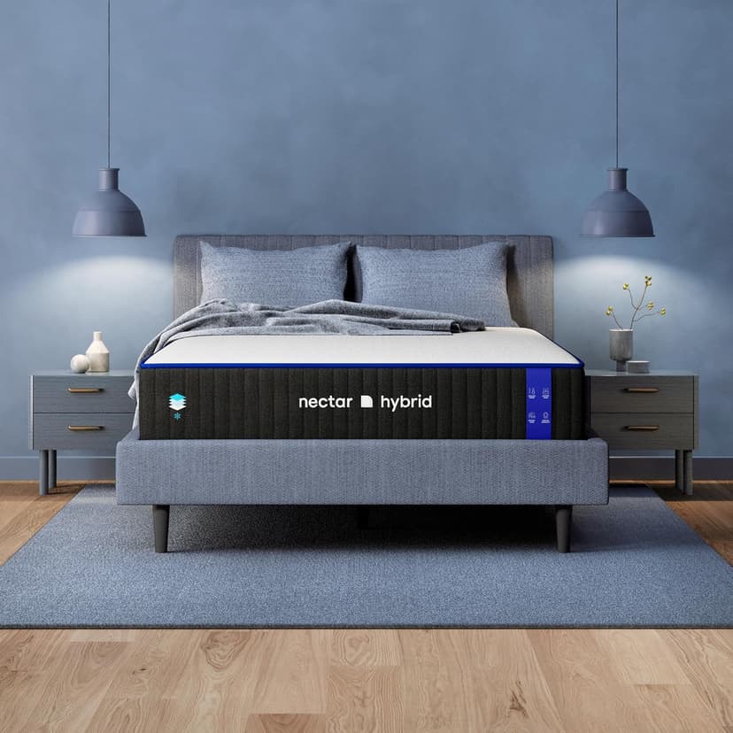 Nectar Hybrid California King Mattress 12 Inch - Medium Firm Gel Memory Foam - Steel Springs - Cooling Technology - 365-Night Trial - Forever Warranty