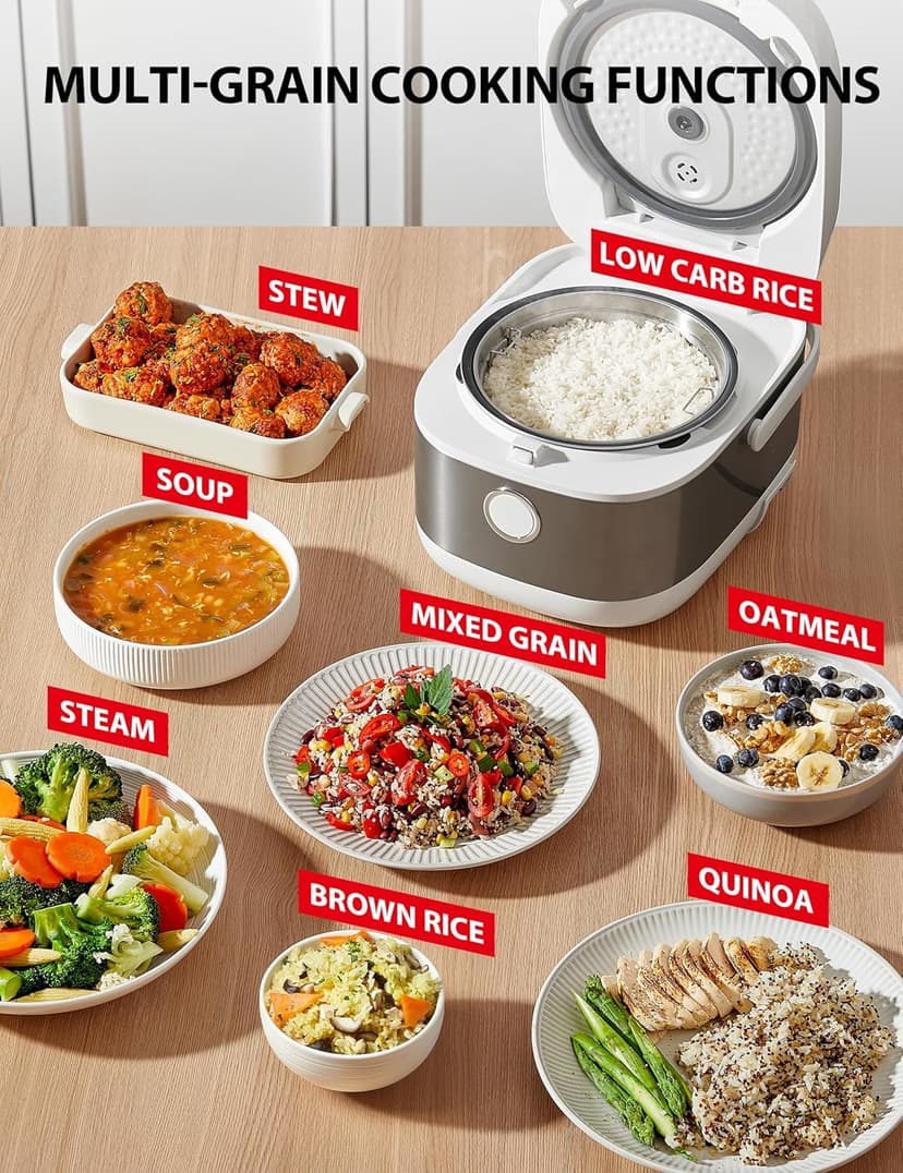 TOSHIBA Rice Cooker Induction Heating, Low Carb Rice Cooker Low Sugar Digital Steamer, 5.5 Cups Uncooked Japanese Rice Cooker, 8 Cooking Functions, 24H Timer & Auto Keep Warm