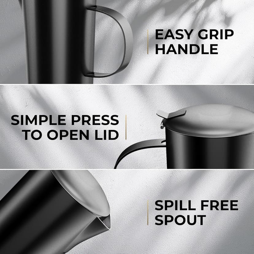 Moka Pot Espresso maker, Stovetop Stainless Steel Manual Espresso Italian Cuban Coffee Maker, 6 cups (350 ml), Elegant Coffee Maker Percolator Cafetera, Black/Gold