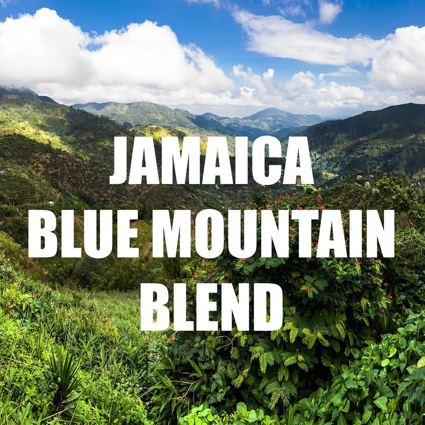 Jamaica Blue Mountain Coffee Blend, Whole Bean, Fresh Roasted, 16-ounce
