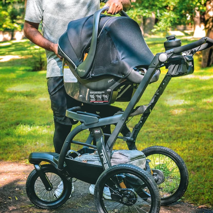 Chicco TRE® Jogging Stroller, All-Terrain Stroller, Compatible with Chicco Infant Car Seats (not Included), Baby Travel Gear | Galaxy/Black