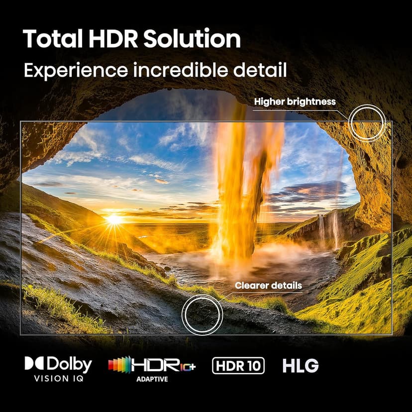 Hisense 55" Class U7 Mini-LED ULED 4K UHD Google Smart TV (55U75QG, 2025 Model) - QLED, Native 165Hz, VRR 288, Up to 3000 Nits, HDR10+, Dolby Vision IQ · Atmos, IMAX Enhanced, 2.1.2 Ch Surround