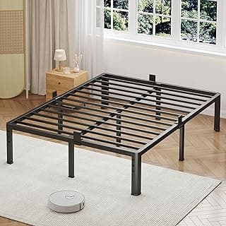 NKZ 14 Inch King Bed Frame, Sturdy Metal Platform with Round Corner Legs, 3,500 lbs Heavy Duty Steel Slat Support, Easy Assembly, Noise Free, No Box Spring Needed