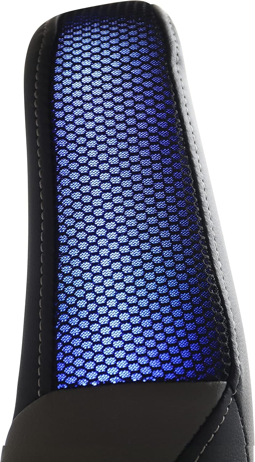 X Rocker Sigma PC Computer Gaming Office Desk Chair, with Headrest RGB LED Lights, Adjustable Seat and Armrest, 0780401, 24.41" x 49.8" x 20.87", Black