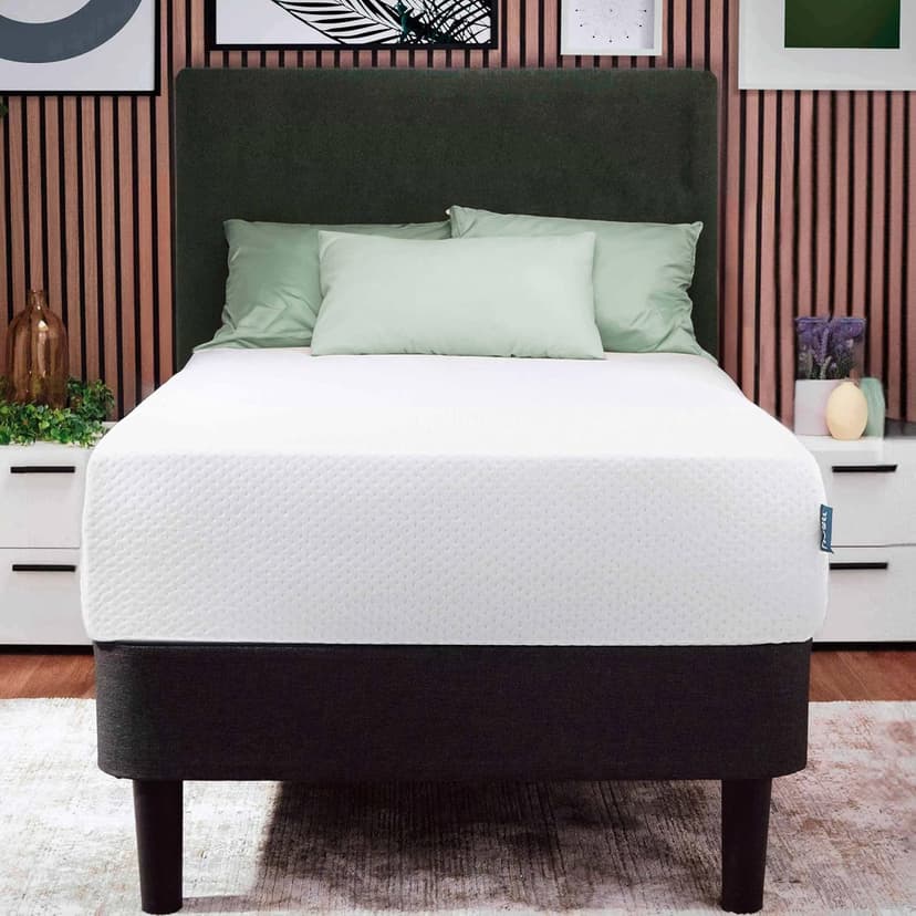 Nestl Green Tea Twin Mattress 8 Inch - Cooling Graphite Memory Foam Twin Mattress for Kids, Fiberglass Free Pressure Relief Supportive Bed in A Box, CertiPur-US Certified