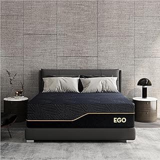 Firm King 14 Inch Memory Foam Mattress in a Box, Cooling Knit Fabric Cover, Copper Memory Foam, Made in The USA of US Foam, CertiPUR-US Certified, 76”x80”, Black