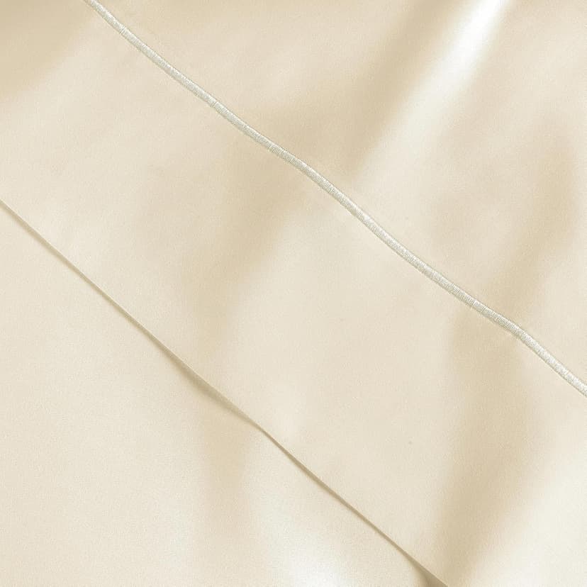 LANE LINEN 100% Egyptian Cotton 1000 TC King Bed Sheets, Eco Friendly No Pill Naturally Cooling Sheet King Size, Soft & Comfy Sateen Weave Silky Smooth Finish, Available in Variety of Colors -Ivory