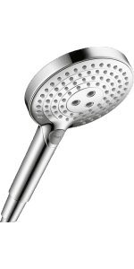 hansgrohe Croma Select S 7-inch Water Saving Low Flow Showerhead Modern 2-Spray Rain, IntenseRain with QuickClean in Chrome, 04388000