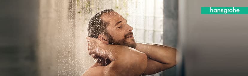 hansgrohe Croma Select S 7-inch Water Saving Low Flow Showerhead Modern 2-Spray Rain, IntenseRain with QuickClean in Chrome, 04388000