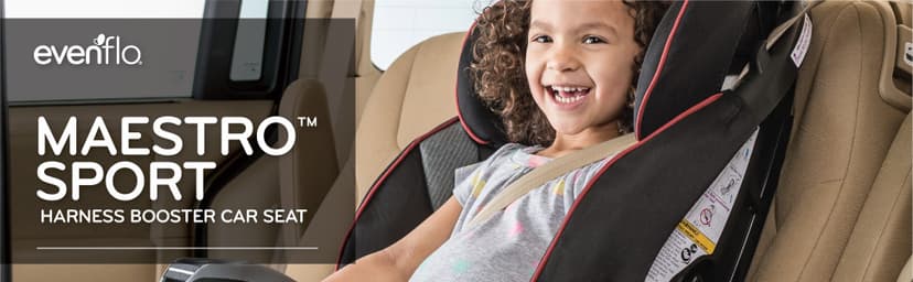 Evenflo Maestro Sport Convertible Booster Car Seat, Forward Facing, High Back, 5-Point Harness, For Kids 2 to 8 Years Old, Whitney Pink