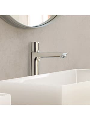 hansgrohe Talis E Modern Easy Install Easy Clean 2-Handle 3 5-inch Tall Bathroom Sink Faucet in Chrome, 71733001