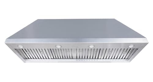 54-inch Range Hood Insert, CT Copper Tailor Built-In Vent Hood Ducted with 4-Speed Fan, 1260 CFM, LED Light, Dishwasher-safe Baffle Filter, in Stainless Steel