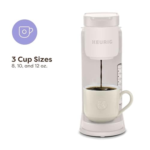 Keurig K-Express Single Serve K-Cup Pod Coffee Maker, 3 Brew Sizes, Strong Button Feature, 42oz Removable Reservoir, Warm Stone