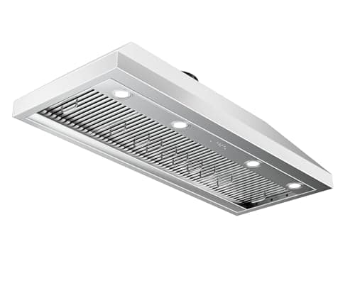 CT Copper Tailor Built-in Range Hood Insert Vent 48 Inch, 1150 CFM with 4-Speed Fan, LED Light, Dishwasher-safe Baffle Filter,Stainless Steel