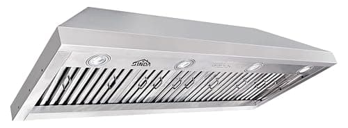 SINDA 48 inch Built-in/Insert Range Hood 1150 CFM, Stainless Steel Under Cabinet Range Hood Kitchen Vent Hood with Liner and SINDA Internal Motor, 4-Speed Fan, Adjustable Lights, Baffle Filter