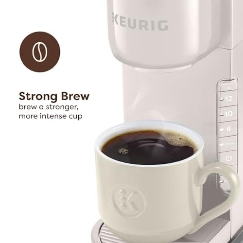 Keurig K-Express Single Serve K-Cup Pod Coffee Maker, 3 Brew Sizes, Strong Button Feature, 42oz Removable Reservoir, Warm Stone