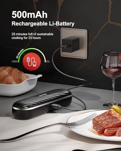 500ft Bluetooth Wireless Meat Thermometer for Smoker, Fitflavor Digital Grill Meat Thermometer Wireless for Grilling BBQ Cooking Oven Rotisserie, Rechargeable Battery, IP67 Waterproof (FNT11-4)