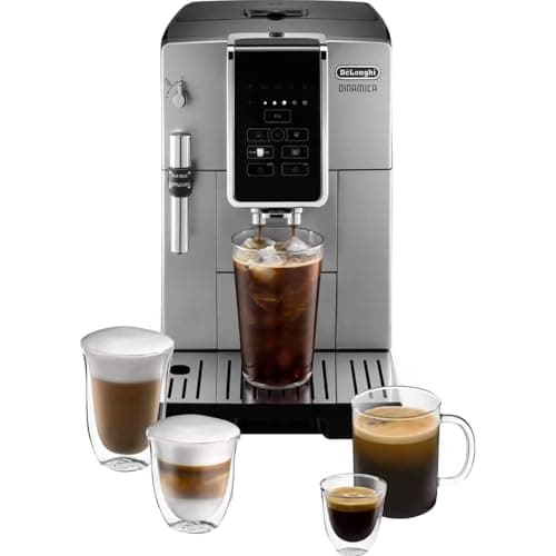 Delonghi ECAM35025SB America Dinamica Fully Automatic Coffee and Espresso Machine (Renewed) Bundle with 2 YR CPS Enhanced Protection Pack