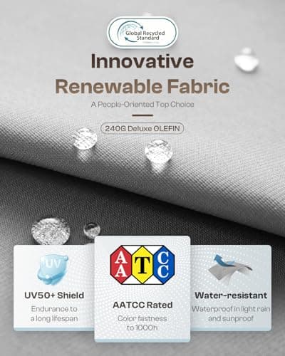 Outdoor Furniture Set, 4 Piece Aluminum Patio Furniture Set with Coffee Table, Wide Seat and Thick Cushions, Outdoor Patio Conversation Sets for Deck, Porch (LightGray)