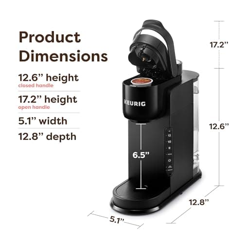 Keurig K-Express Single Serve K-Cup Pod Coffee Maker, 3 Brew Sizes, Strong Button Feature, 42oz Removable Reservoir, Black