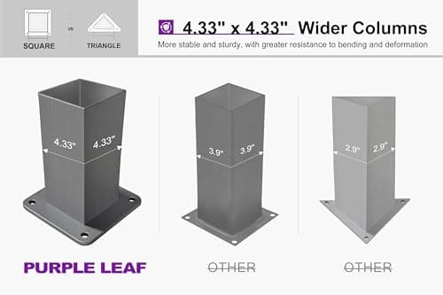 PURPLE LEAF Louvered Pergola 10' x 13' Outdoor Retractable Modern Hardtop Full Aluminum Pergola with Adjustable Rainproof Roof and 36 Clear LED String Lights for Patio Deck Backyard Slate Grey