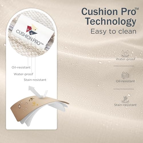 PHI VILLA Cast Aluminum Patio Dining Set for 6 Person, 7 Piece Outdoor Patio Set with 54" Dia Cast-Top Aluminum Table(2.1" Umbrella Hole) and 6 Swivel Rockers Dining Chairs with Seat Cushions