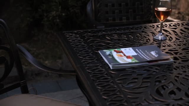 Grepatio 9 Piece Cast Aluminum Patio Furniture Set Outdoor Dining Set Bistro Furniture Set with 6 Chairs 2 Swivel and Dining Table, 8 Cushions for Backyard Garden (Khaki)