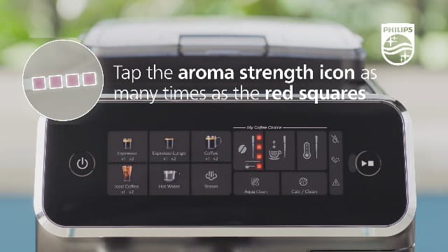 PHILIPS 3300 Series Fully Automatic Espresso Machine with integrated milk frother and grinder, 5 Hot & Iced Coffee Pre-Sets, 40% Quieter SilentBrew, 15-Bar Pressure, Glossy Black (EP3326/90)