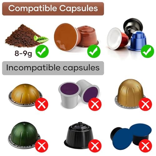 kejector Portable Coffee Maker Espresso Machine for Travel Nano Car Coffee Maker Compatible with Ground Coffee & NS Capsule for RV, Hiking Camping Office, Travel Espresso Maker Electric Gray