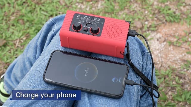 Emergency Weather Radio, 4000mAh NOAA Weather Alert Radio Solar Charging, Hand Crank & USB Charged, AM/FM with LED Flashlight, Reading Lamp, SOS Alarm, Headphone Jack for Outdoor Indoor