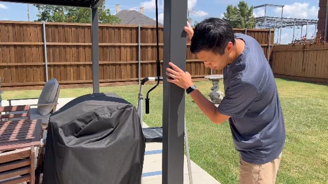 PURPLE LEAF Louvered Pergola 10' x 12' Patio Aluminum Pergola with Independent Adjustable Rainproof Roof Hardtop Small for Outdoor Deck Garden Yard