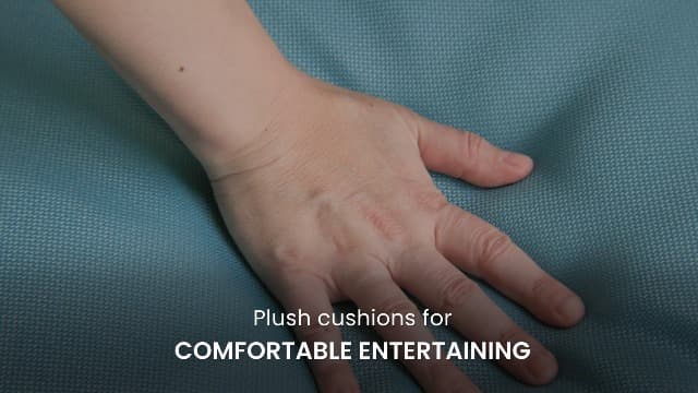 Hanover Traditions Set with 6 Swivel Rocker Chairs, Tan Cushions and Large 38"x72" Dining Table, Outdoor Dining Set for 6