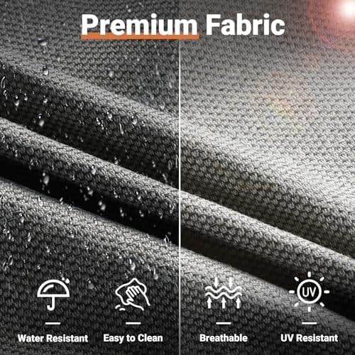 ovios 11 Piece Outdoor Patio Furniture Set with Fire Pit Table,Conversation Sectional Wicker Couch with Swivel Chairs,Modern Outside Sofa for Balcony Backyard, Dark Grey