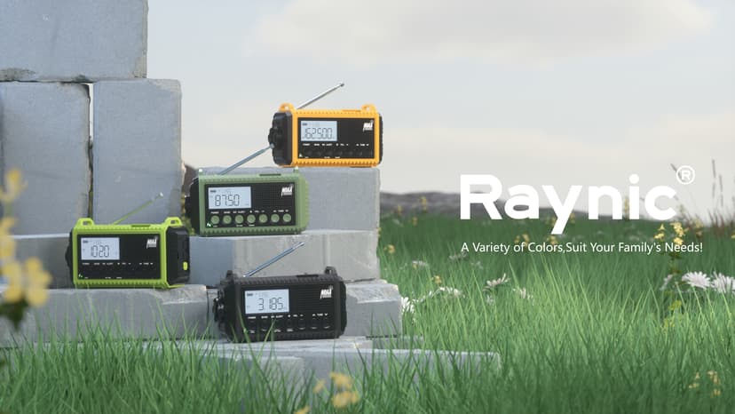 Raynic Emergency Radio, 5000mAh/18500mWh Weather Radio, Solar Hand Crank Radio with AM/FM/SW/NOAA Alert, Cell Phone Charger, Headphone Jack, Flashlight and SOS Siren