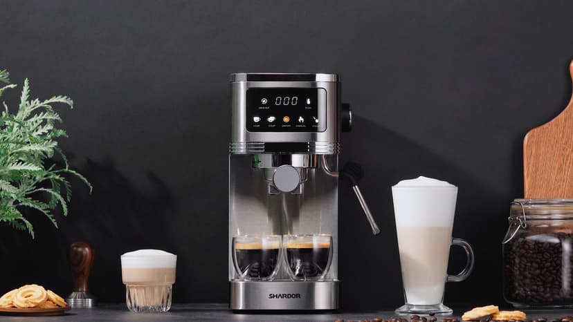 SHARDOR Espresso Machine 20 Bar, Professional Espresso Machine with Milk Frother and Touchscreen, Expresso Coffee Machines with Adjustable Temperature,for Cappuccino, Latte