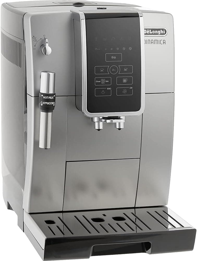 Delonghi ECAM35025SB America Dinamica Fully Automatic Coffee and Espresso Machine (Renewed) Bundle with 2 YR CPS Enhanced Protection Pack