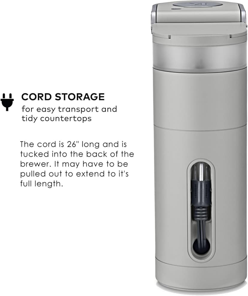 Keurig K-Mini Single Serve K-Cup Pod Coffee Maker, 6 to 12oz Brew size, with Cord Storage, Perfect for Small Spaces, Studio Gray