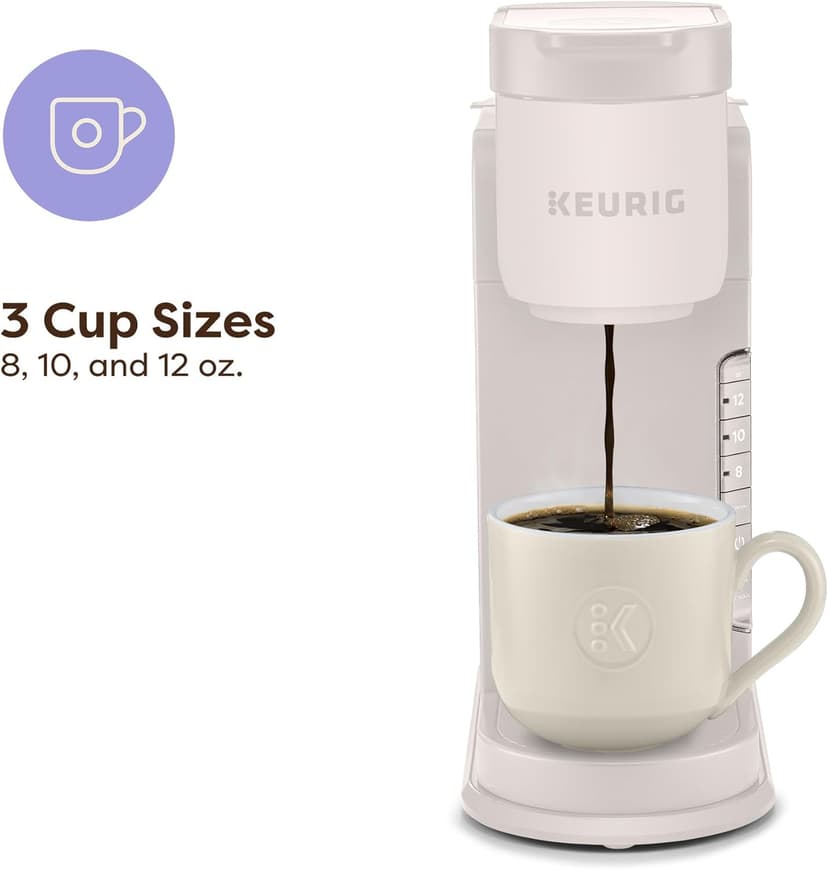 Keurig K-Express Single Serve K-Cup Pod Coffee Maker, 3 Brew Sizes, Strong Button Feature, 42oz Removable Reservoir, Warm Stone