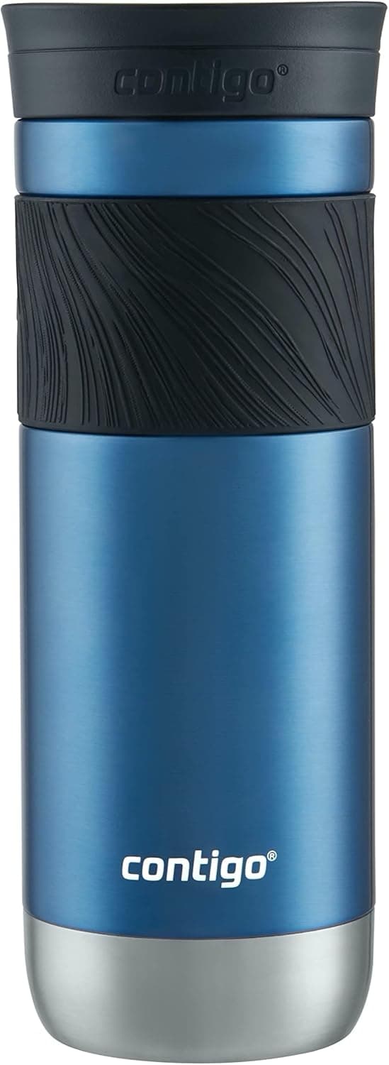 Contigo Byron Vacuum-Insulated Stainless Steel Travel Mug, 20oz - Leak-Proof Lid, BPA-Free, Blue Corn - Perfect Reusable Cup for Coffee or Water; hot and cold beverage holder