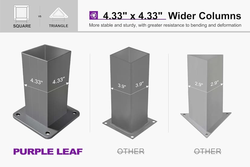 PURPLE LEAF Louvered Pergola 10' x 13' Outdoor Retractable Modern Hardtop Full Aluminum Pergola with Adjustable Rainproof Roof and 36 Clear LED String Lights for Patio Deck Backyard Slate Grey