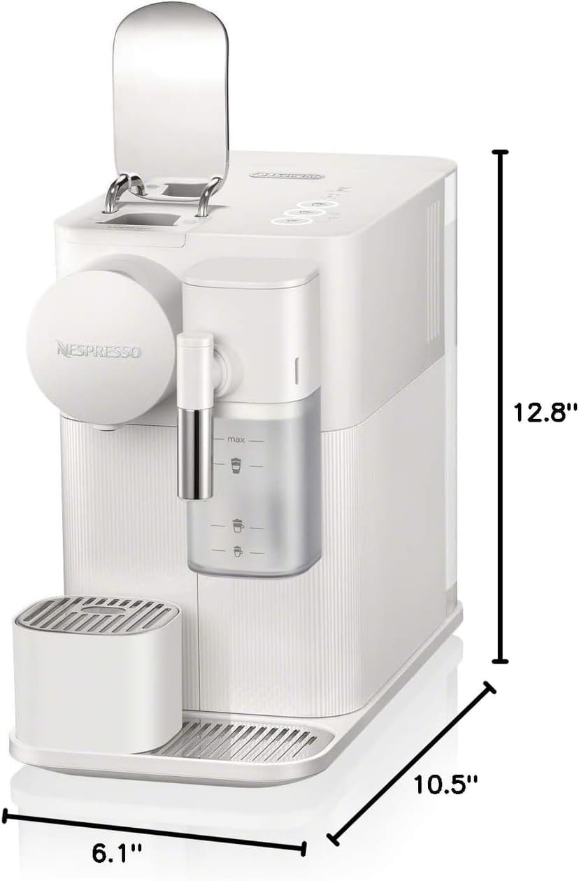 Nespresso Lattissima One Original Espresso Machine with Milk Frother by De'Longhi, Silky White