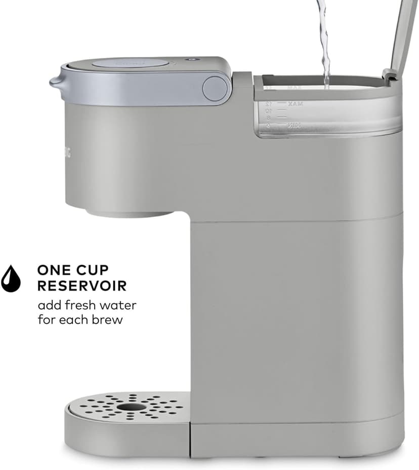 Keurig K-Mini Single Serve K-Cup Pod Coffee Maker, 6 to 12oz Brew size, with Cord Storage, Perfect for Small Spaces, Studio Gray